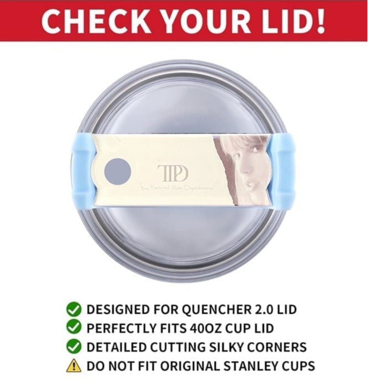 Customized H20 Tumbler lid Topper 20oz, 30oz and 40oz